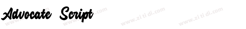 Advocate Script字体转换